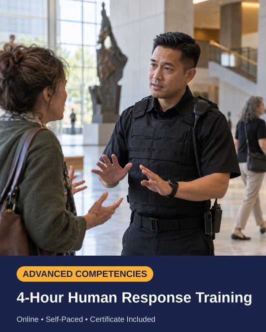 Human Response Training course, 4 hours, online, self-paced, certificate included
