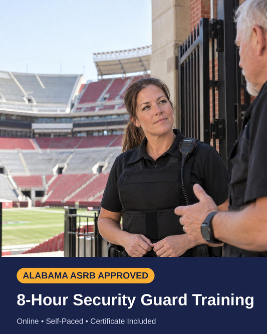 Alabama Certified Security Guard – 8-Hour Initial Training Course (Online)