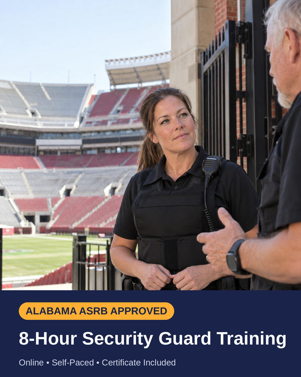 Alabama Certified Security Guard – 8-Hour Initial Training Course (Online)