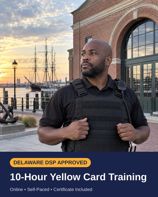 Delaware Yellow Card Security License Training Course (10-Hrs)