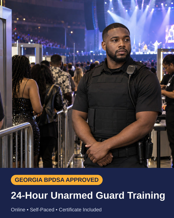 Georgia NEW Unarmed Guard Card Course - 24 Hours
