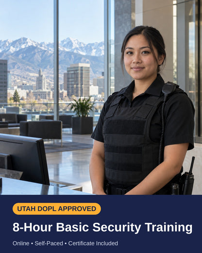 Utah Guard License - Basic Security Training Course (8 Hours)